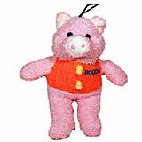 Booda Soft Bite Medium Pink Pig Dog Toy